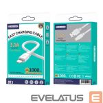 Kabelis Jellico  B15 Durable-Soft iPhone & iPad Lightning to USB Data & Fast 3.1A Charger Cable 1m White