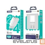 Adapteris Jellico  EU02 12W 2x USB 2.4A Plug Fast Adaptive Charger Universal for all Mobile Devices White