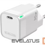Adapteris Jellico  C43 Mini PD 30W QC 3.0 Smart Adaptive Fast Charger with 1x USB-C (5-20V) White