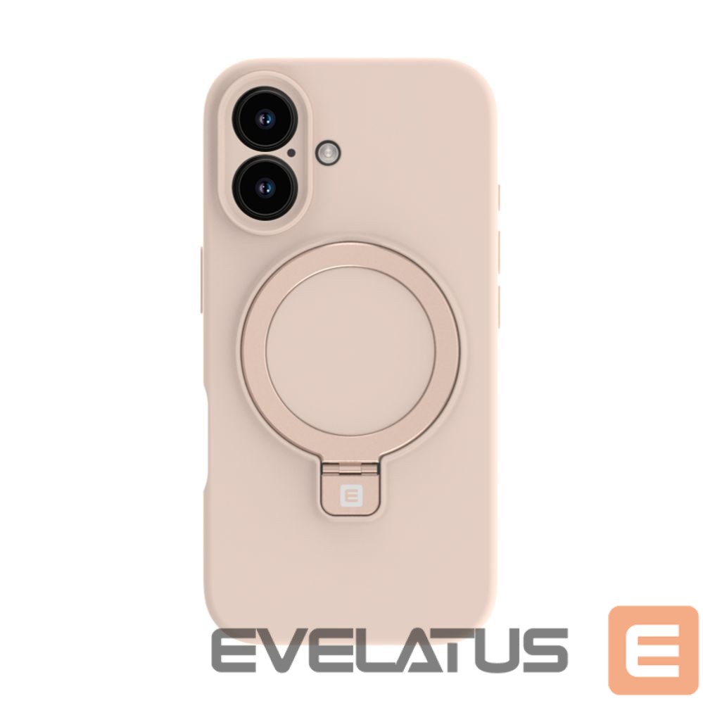 Aizmugurējais vāciņš Evelatus Apple iPhone 16 Premium Magsafe with Stand Soft Touch Silicone Case Pink Sand