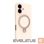 Aizmugurējais vāciņš Evelatus Apple iPhone 16 Premium Magsafe with Stand Soft Touch Silicone Case Pink Sand