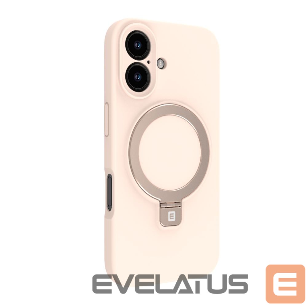 Aizmugurējais vāciņš Evelatus Apple iPhone 16 Premium Magsafe with Stand Soft Touch Silicone Case Pink Sand