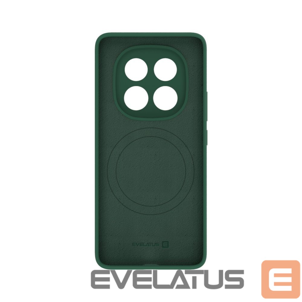 Aizmugurējais vāciņš Evelatus Xiaomi Redmi Note 14 Pro Plus Premium Magnetic Soft Touch Silicone Case Green