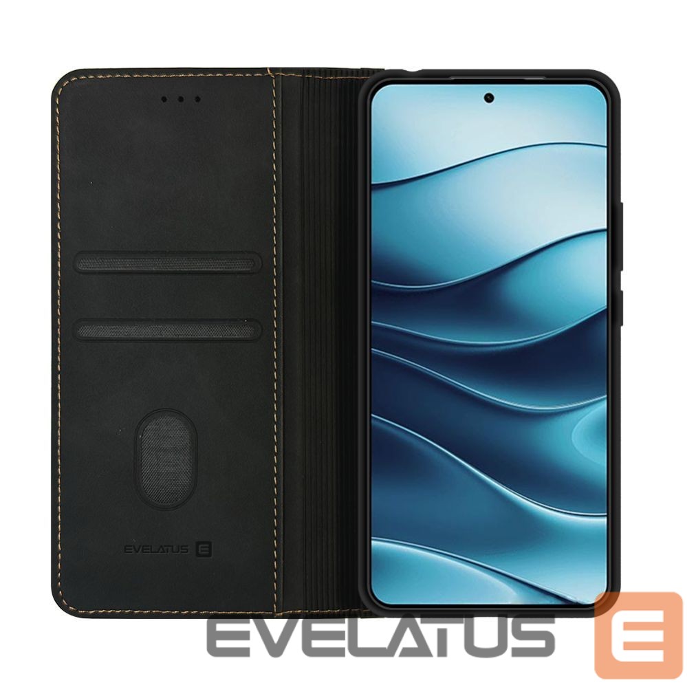 Atveramie maciņi Evelatus Xiaomi Redmi Note 14 5G Book Case Black