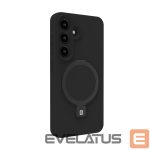 Aizmugurējais vāciņš Evelatus Samsung Galaxy S25 Premium Magnetic with Stand Soft Touch Silicone Case Black