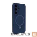 Aizmugurējais vāciņš Evelatus Samsung Galaxy S25 Premium Magnetic with Stand Soft Touch Silicone Case Midnight Blue