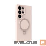 Aizmugurējais vāciņš Evelatus Samsung Galaxy S25 Ultra Premium Magnetic with Stand Soft Touch Silicone Case Pink Sand