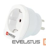 Adapteris Skross  Travel adapter CA EU to DEN - Europe to Denmark White