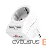 Parveidotājs Skross  In-line socket + USB White
