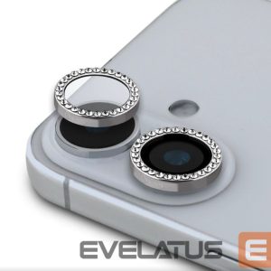 Aizsargstikls Guess Apple iPhone 16/16 Plus Fixed Glliter Protective Lens Silver