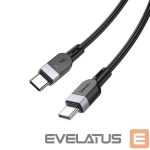 Kabelis Hoco  X109 Energy 60W silicone charging data cable C to C(L.3M) Black