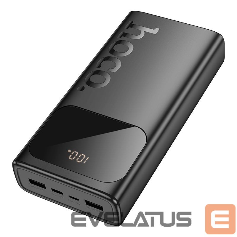 Ārējais akumulators Hoco J144A Hymn power bank(30000mAh) SB-A1/USB-A2: 5V/2A USB-C/Micro: 5V/2A Black