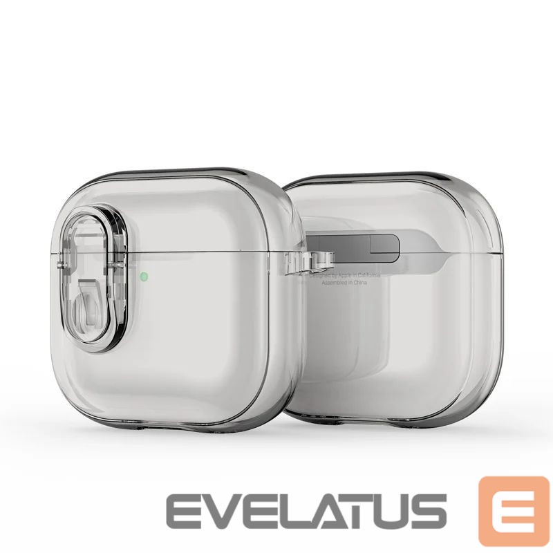 Maciņš austiņām Dux Ducis Apple AirPods 4 PECL Series PC+TPU Cover with Hook Grey