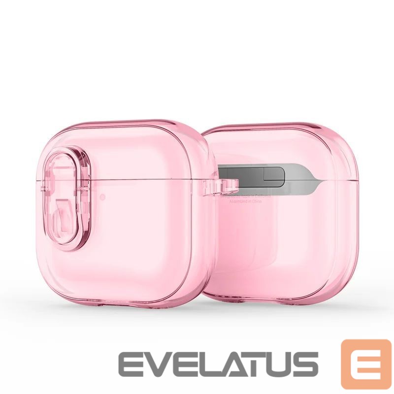 Maciņš austiņām Dux Ducis Apple AirPods 4 PECL Series PC+TPU Cover with Hook Pink