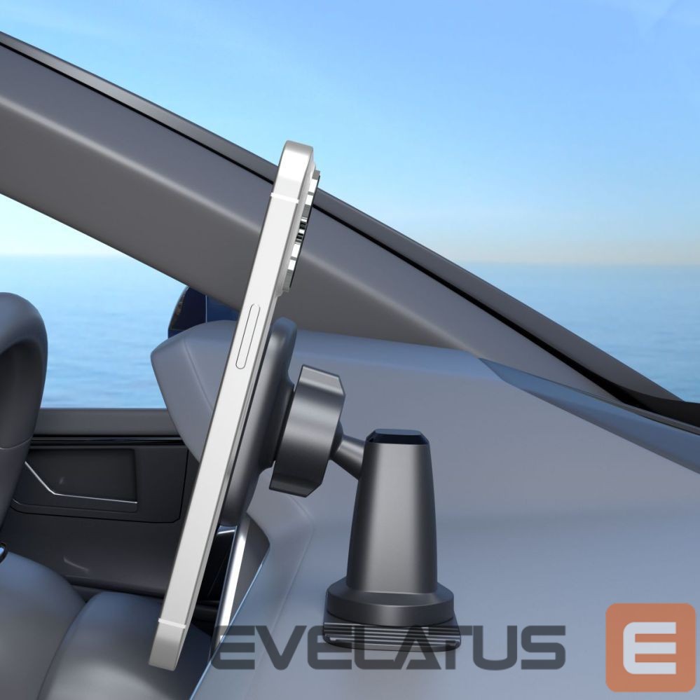 Auto turētājs Evelatus 360 Swivel adhesive mount with MagSafe C2+K8 Black