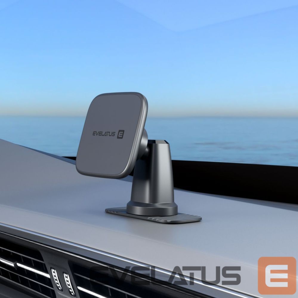 Auto turētājs Evelatus 360 Swivel adhesive mount with MagSafe C2+K8 Black
