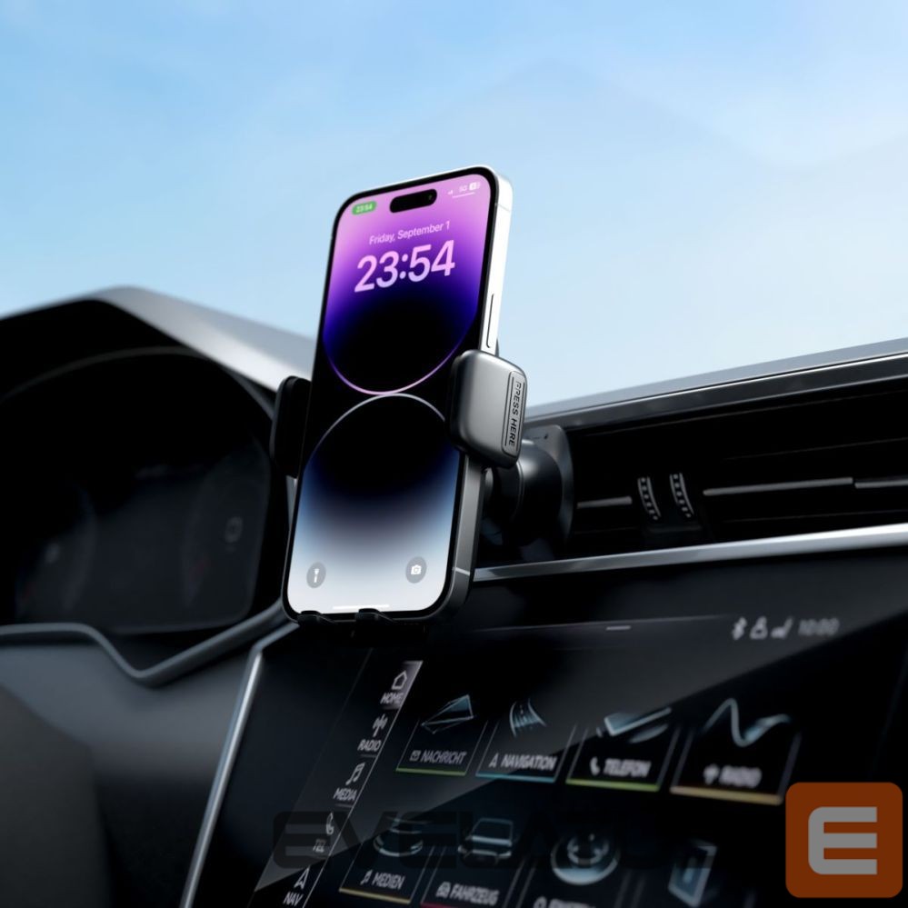 Auto turētājs Evelatus Car air conditioning vent bracket holder H2+KAC001 Black