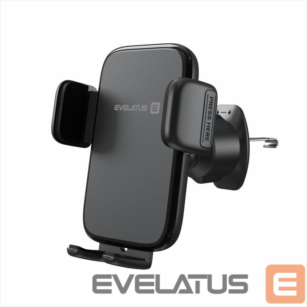 Auto turētājs Evelatus Car air conditioning vent bracket holder H2+KAC001 Black