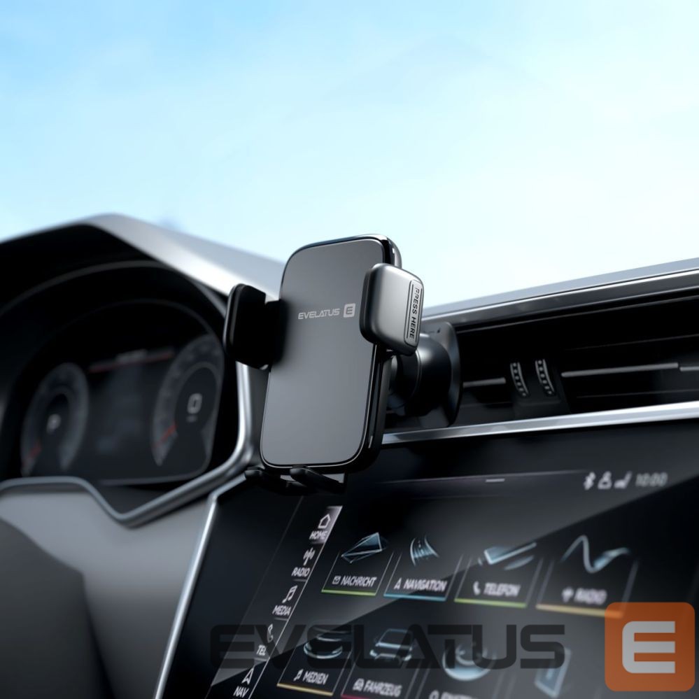 Auto turētājs Evelatus Car air conditioning vent bracket holder H2+KAC001 Black