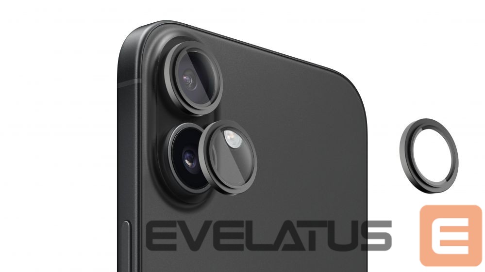Aizsargstikls Evelatus Apple iPhone 16 / 16 Plus Camera Lens Protector Armor Black