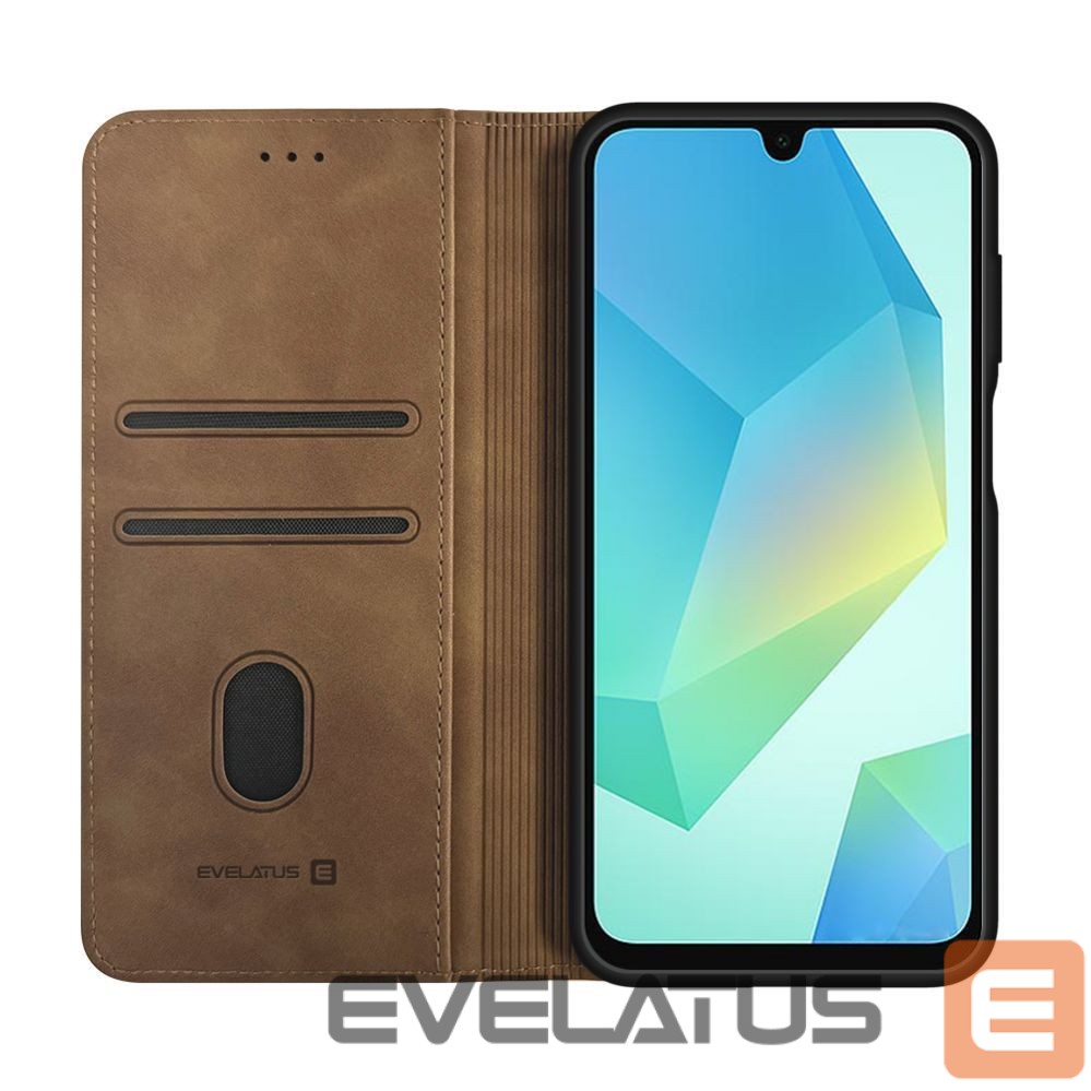 Atveramie maciņi Evelatus Samsung Galaxy A56 Book Case Brown