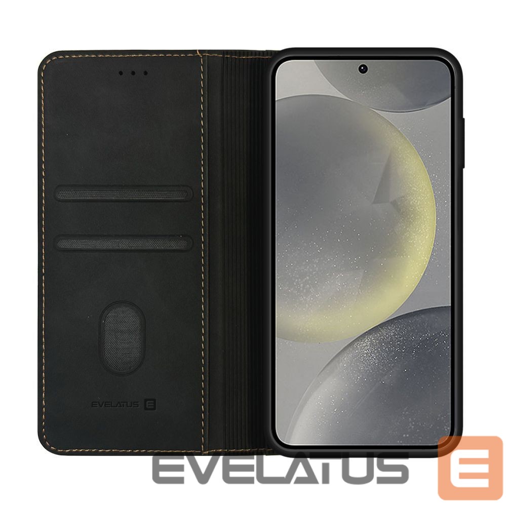 Aizmugurējais vāciņš Evelatus Samsung Galaxy S24 Book Case Folio Black