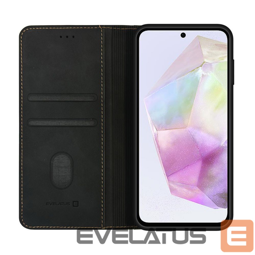 Atveramie maciņi Evelatus Samsung Galaxy A35 Book Case Folio Black