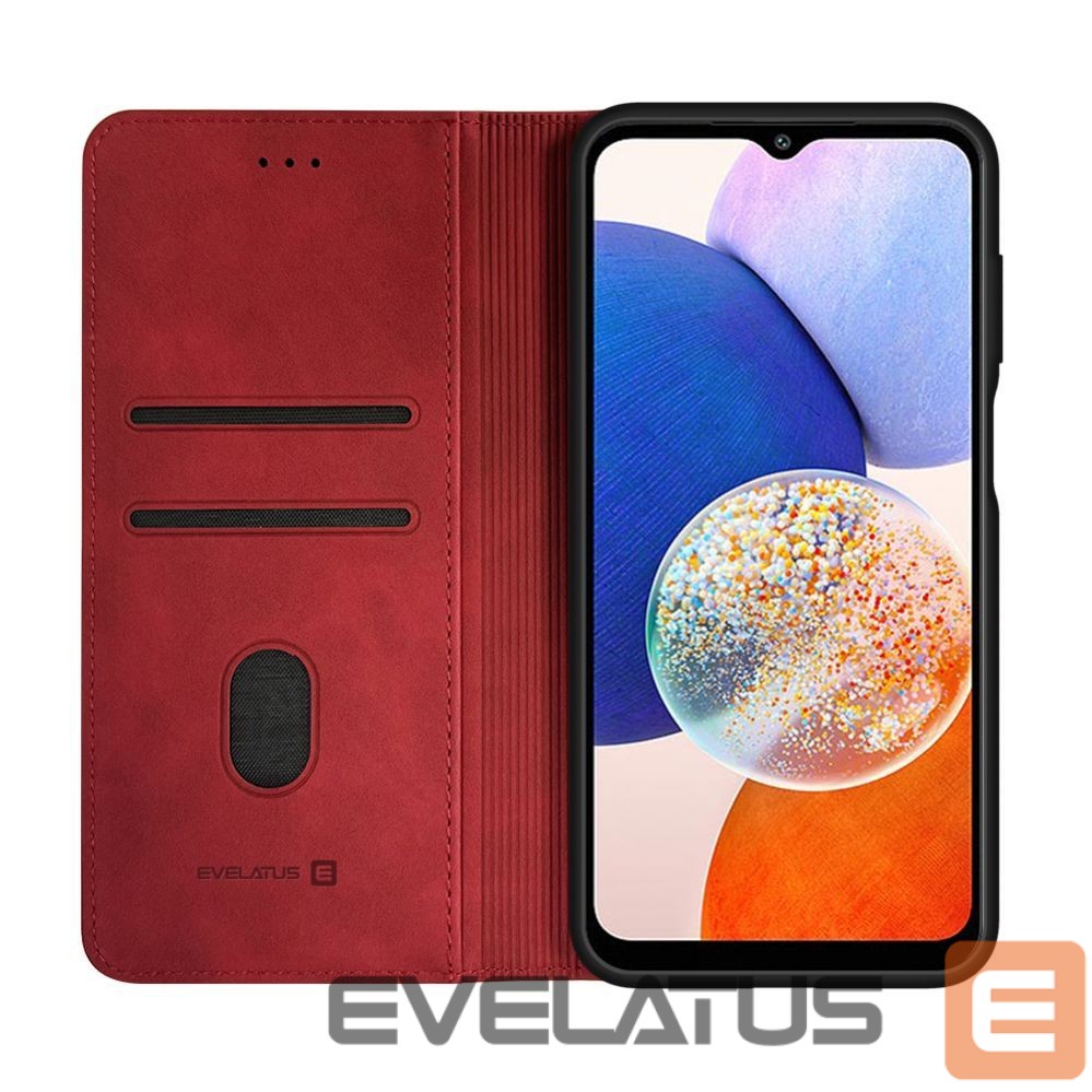 Atveramie maciņi Evelatus Samsung Galaxy A14 Book Case Folio Red
