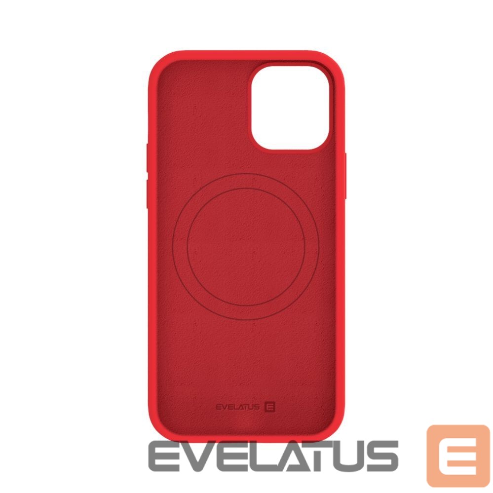 Aizmugurējais vāciņš Evelatus Apple iPhone 12 / 12 Pro Premium Magsafe Soft Touch Silicone Case Red