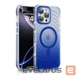 Aizmugurējais vāciņš Evelatus Apple iPhone 16 EchoWave Clear MagSafe Blue
