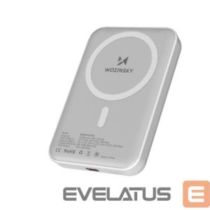 Ārējais akumulators Wozinsky  10.000 mAh Magnetic Power Bank White