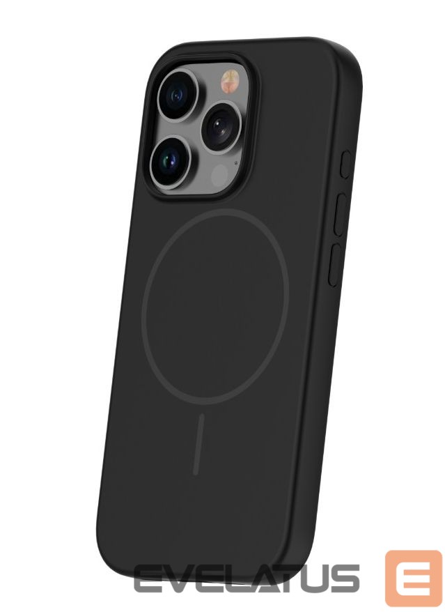 Aizmugurējais vāciņš iLike Apple iPhone 15 Pro Soft Touch Silicone case With Magnetic Black