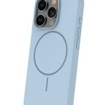 Aizmugurējais vāciņš iLike Apple iPhone 16 Pro Soft Touch Silicone case With Magnetic Light Blue