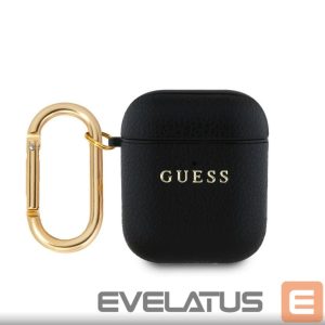 Maciņš austiņām Guess Apple AirPods 1/2 PU Grained Classic Logo Case Black