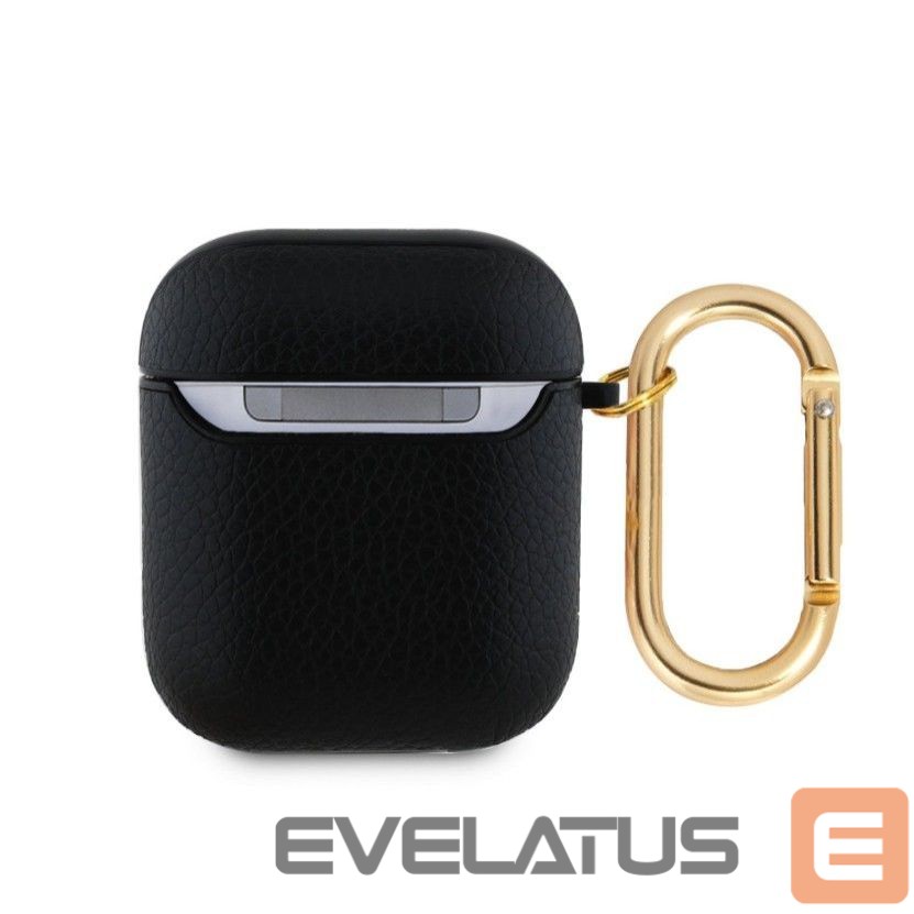 Maciņš austiņām Guess Apple AirPods 1/2 PU Grained Classic Logo Case Black