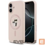 Aizmugurējais vāciņš Karl Lagerfeld Apple iPhone 17 Liquid Silicone Karl and Choupette MagSafe Case Pink