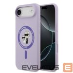 Aizmugurējais vāciņš Karl Lagerfeld Apple iPhone Air Liquid Silicone Karl and Choupette MagSafe Case Purple