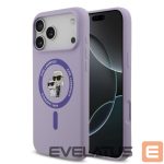 Aizmugurējais vāciņš Karl Lagerfeld Apple iPhone 17 Pro Max Liquid Silicone Karl and Choupette MagSafe Case Purple
