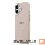 Aizmugurējais vāciņš Guess Apple iPhone 17 PU Saffiano MagSafe Case Pink