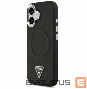 Чехол на заднюю панель Guess Apple iPhone 17 PU Leather Triangle Logo MagSafe Case Black