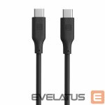 Kabelis Evelatus  Evelatus USB C to USB C Silicone Cable 1.2M 60W / 20V3A Black