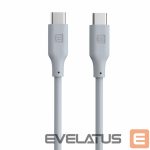 Kabelis Evelatus  Evelatus USB C to USB C Silicone Cable 1.2M 60W / 20V3A White
