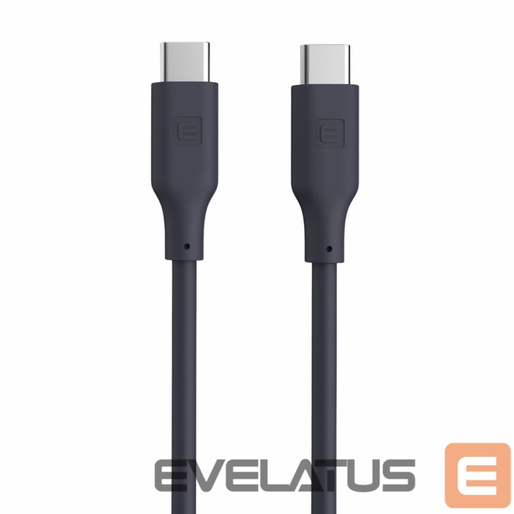 Kabelis Evelatus Evelatus USB C to USB C Silicone Cable 1.2M 60W / 20V3A Blue