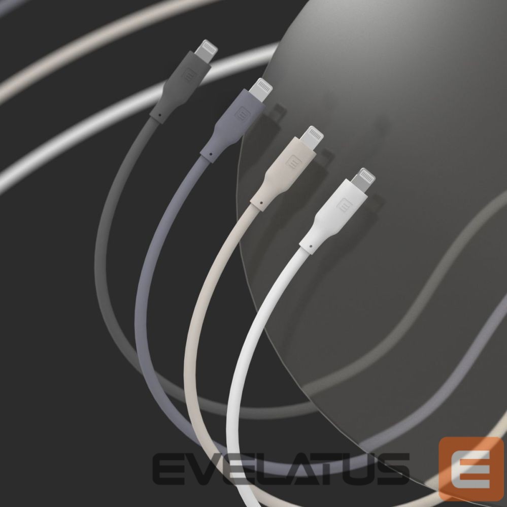 Kabelis Evelatus Evelatus USB C to USB C Silicone Cable 1.2M 60W / 20V3A Blue