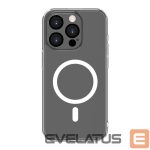 Aizmugurējais vāciņš Connect Apple iPhone 15 Pro Clear Case With Magnetic and Camera Protection Transparent