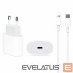 Adapteris DCO  IP12 20W PD Type-C Plug Fast Charger with Lightning Cable A234 White