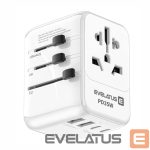 Adapteris Evelatus  35W World Travel Adapter 1PD & 2 Type-C & 2 USB Charger  09051 White