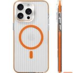 Aizmugurējais vāciņš Evelatus Apple iPhone 16 Suitcase MagSafe Case Transparent Orange