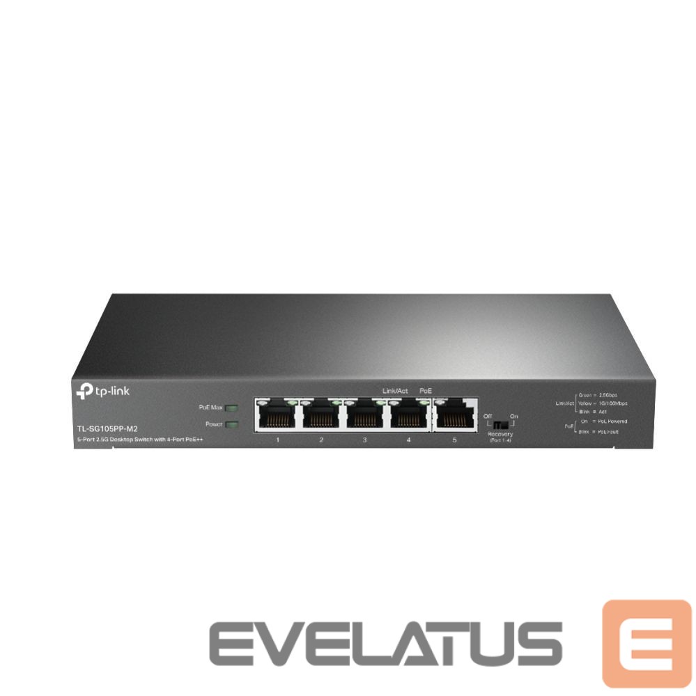 Nevadāms centrmezgls TP-Link NET SWITCH 5PORT 4POE+/TL-SG105PP-M2