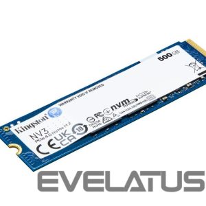 Datoru piederumi Kingston  KINGSTON 500GB NV3 M.2 2280 PCIe 4.0 SSD 